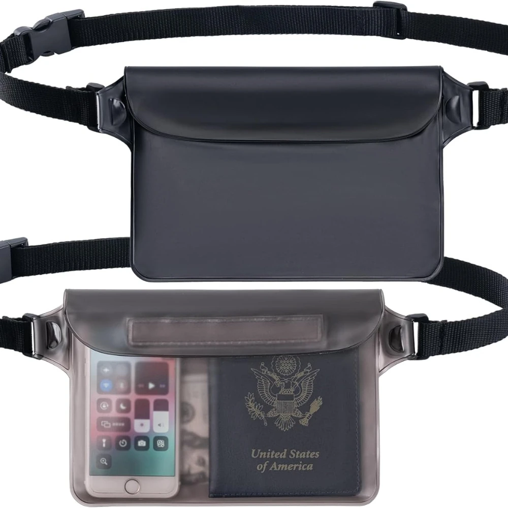 

Waterproof Pouch with Waist Strap (Black）