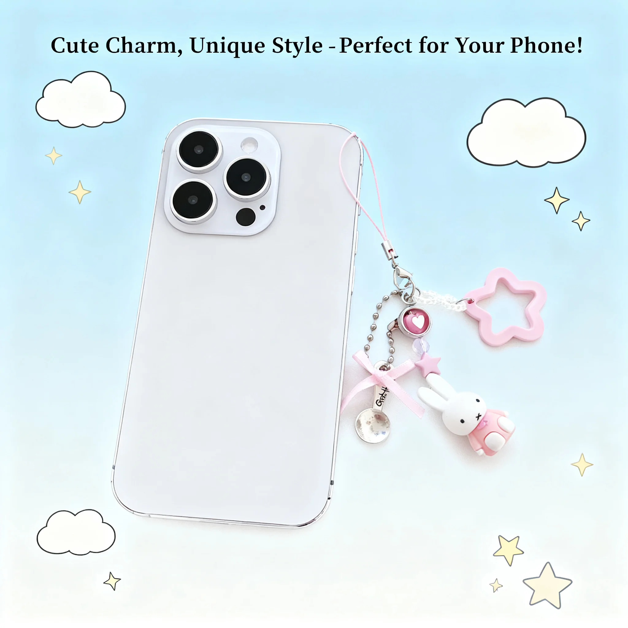 

Kawaii Miffy Cute Rabbit Cartoon Keychain Y2K Punk Style Bag Pendant Decoration Gift Toy