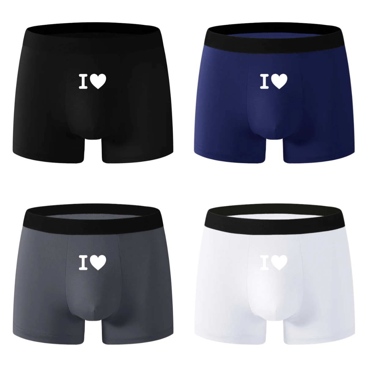 2/4 Stück neue eng anliegende Boxershorts sind ein Musthave für Herren, schwarze Unterwäsche für den Sommer 2025, ist bequem und hohe Qualität