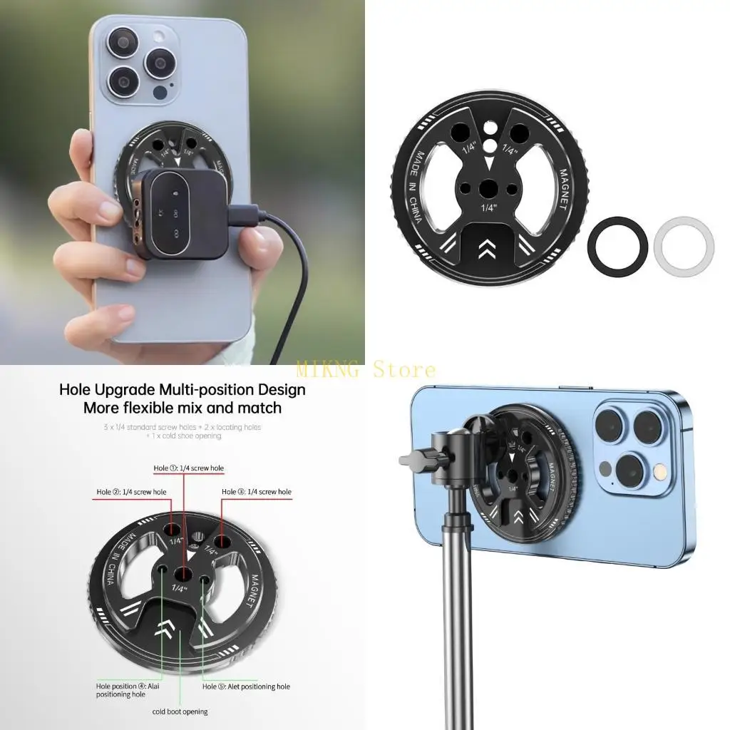Магнитный адаптер штатива для магнитного телефона 1/4 -дюймовый винтовой стойка для крепления для камеры