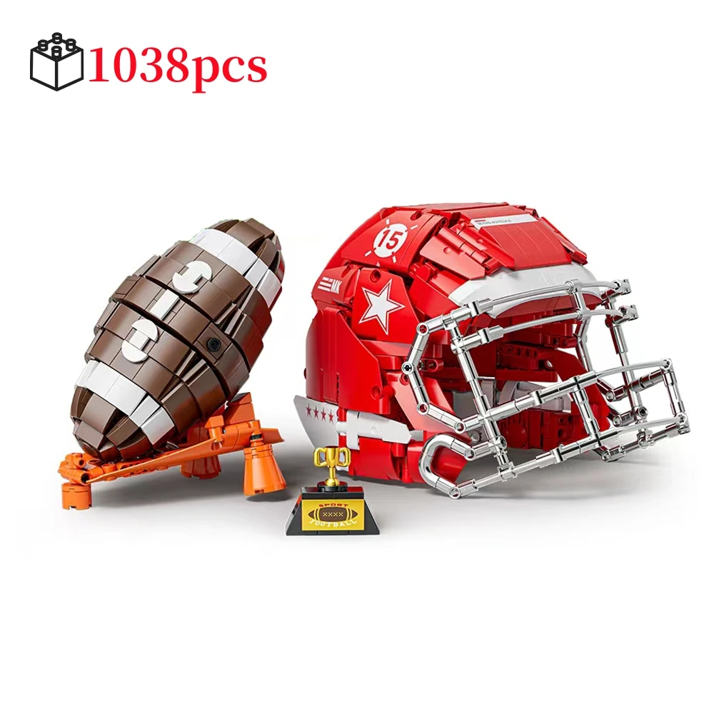 

1038 шт. MOC спортивные строительные блоки набор американский футбол бейсбол 3D кирпичи креативный настольный дисплей подарок для взрослых и детей