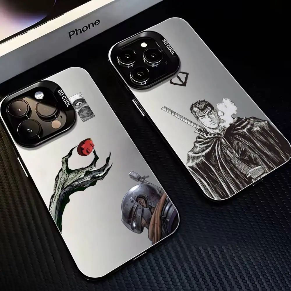 

Чехол для телефона JAPAN ANIME B-Berserk G-Guts для iPhone 17,16,15,14,13,12,11 Plus, Pro Max, черный матовый противоударный чехол