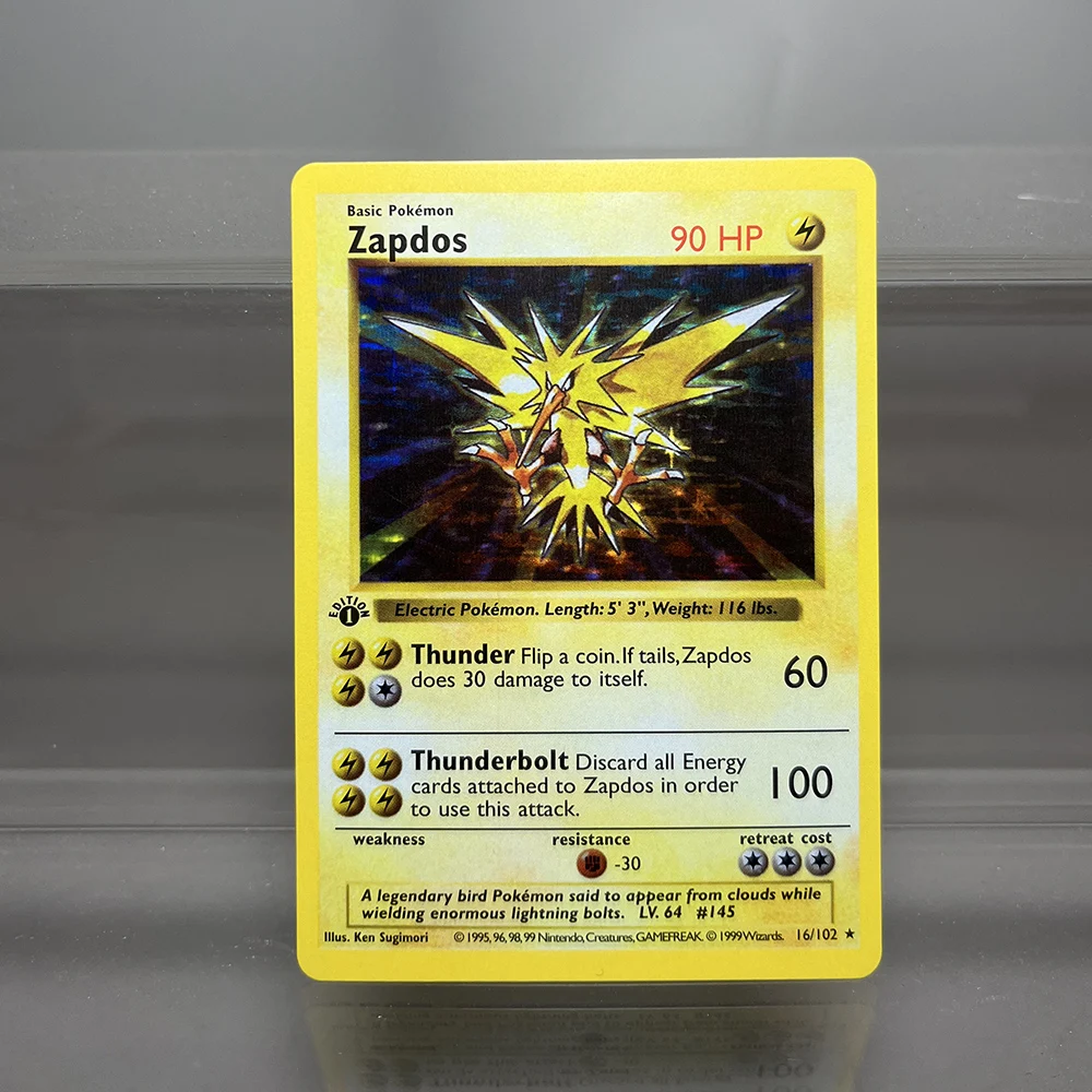 PKM-kaarten 1e editie Charizard Blastoise Dragonite 1996 Basisset Enkele foliekaarten Game Collection-kaarten PTCG Proxy-kaarten