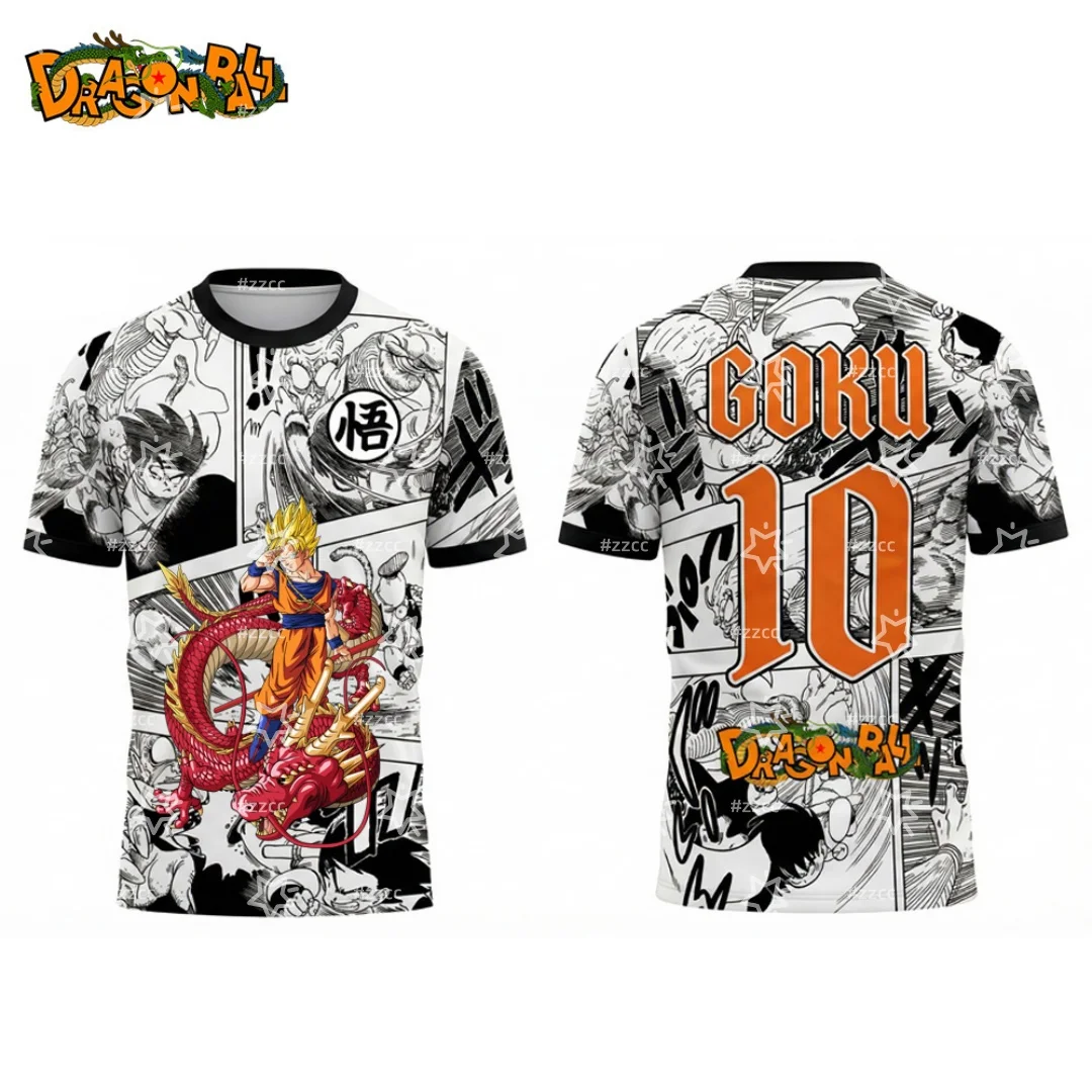 

Dragon Ball anime football jersey Men's sports T-shirt Champion jersey Dry Quickly Men's T-Shirt Kid's Clothing Tee Y2k Woman