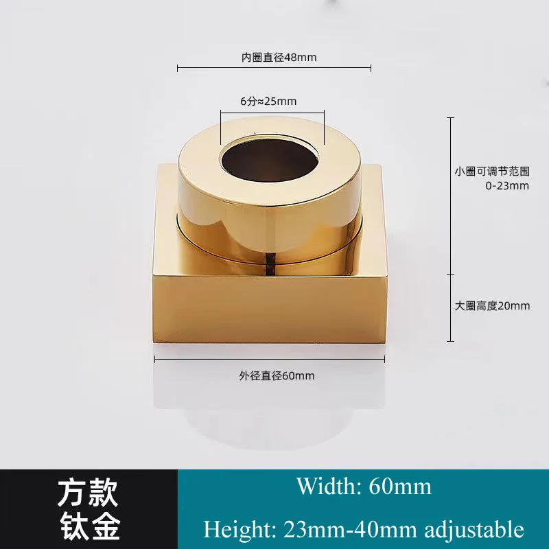 Variant: 60mm square golden