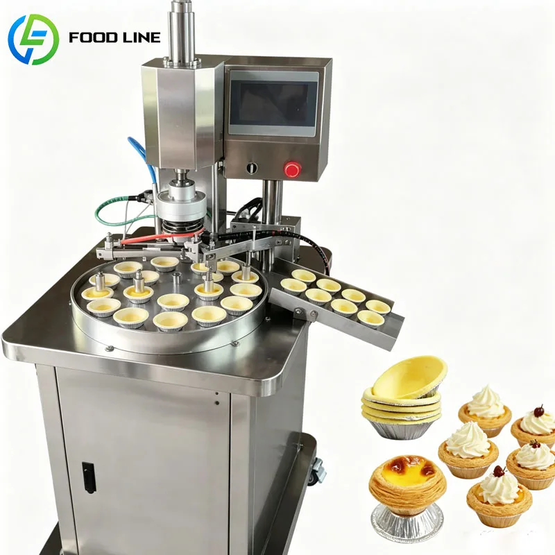Egg Tart Shell Making Machine Automatic Tart Crust Forming Equipment Bakery Production Line Customized