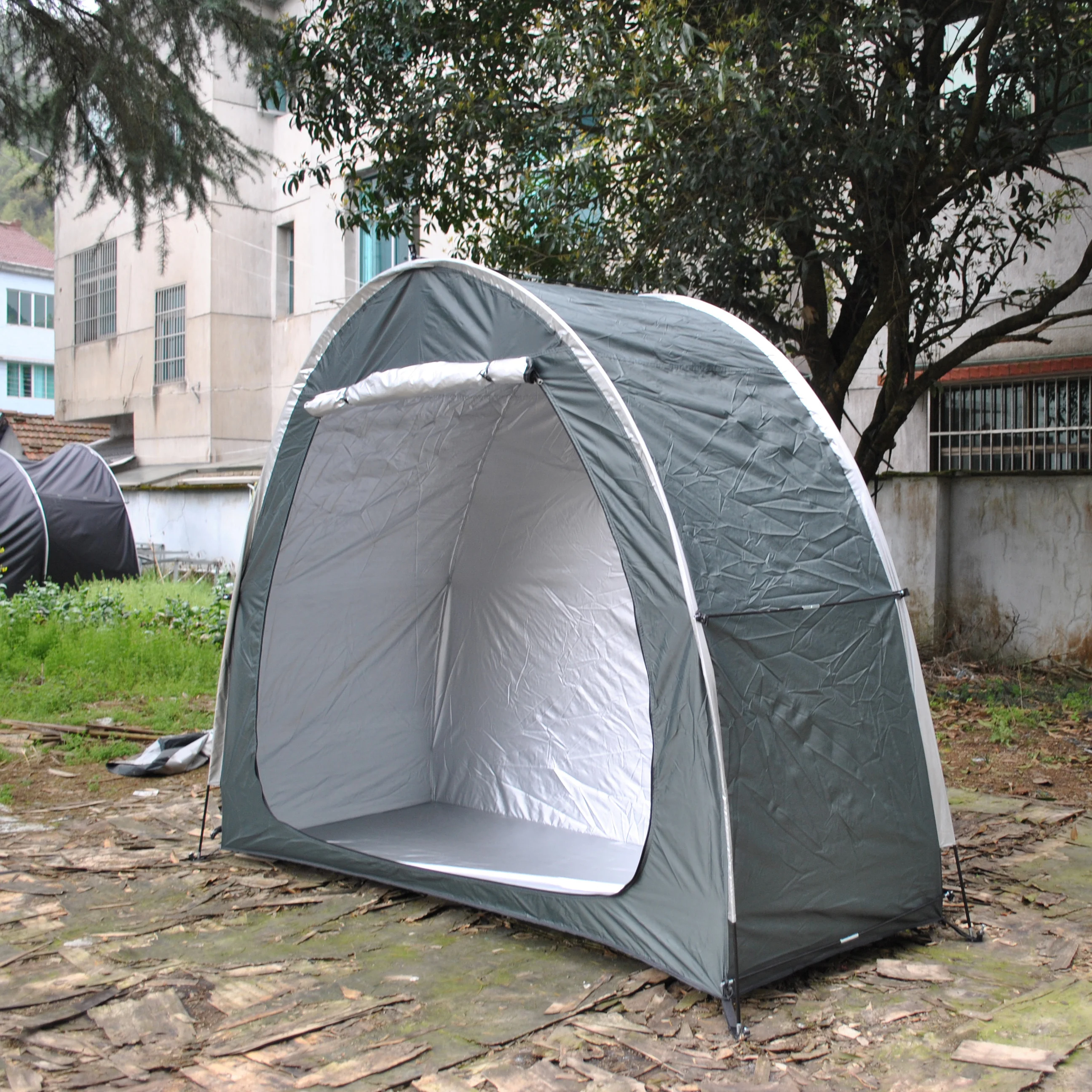 Dark Grey Bike Tent Bike Storage Shed tent,Bicycle Storage Shed With Window,Outdoor Storage Shed Tent by 210D Silver coated