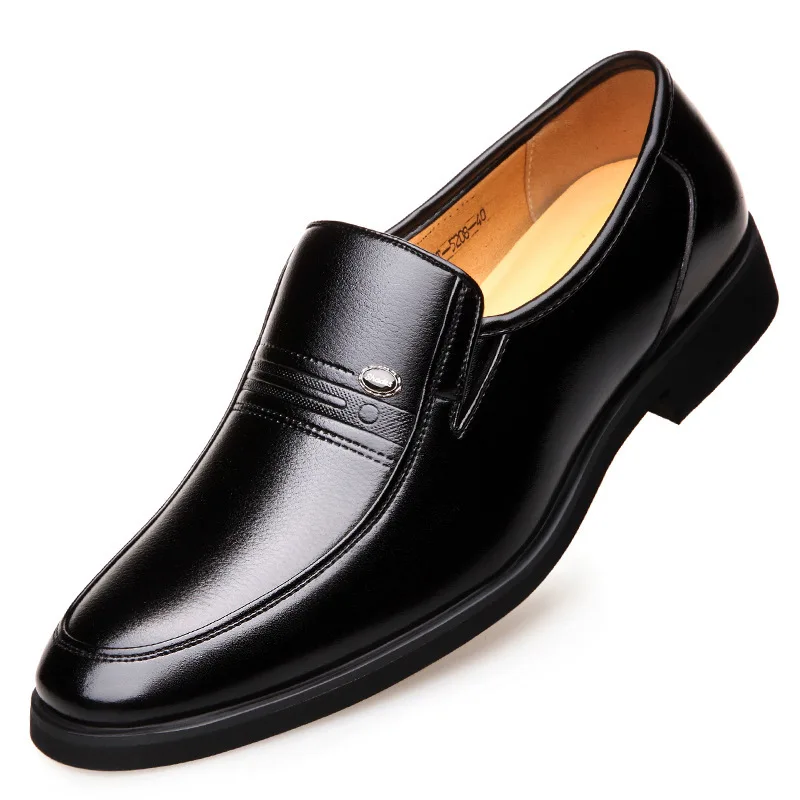 Black Big Size Men\'s Dress Shoes Spring Autumn New Designer Wedding Shoes for Men Fashion Casual Leather Loafers Male