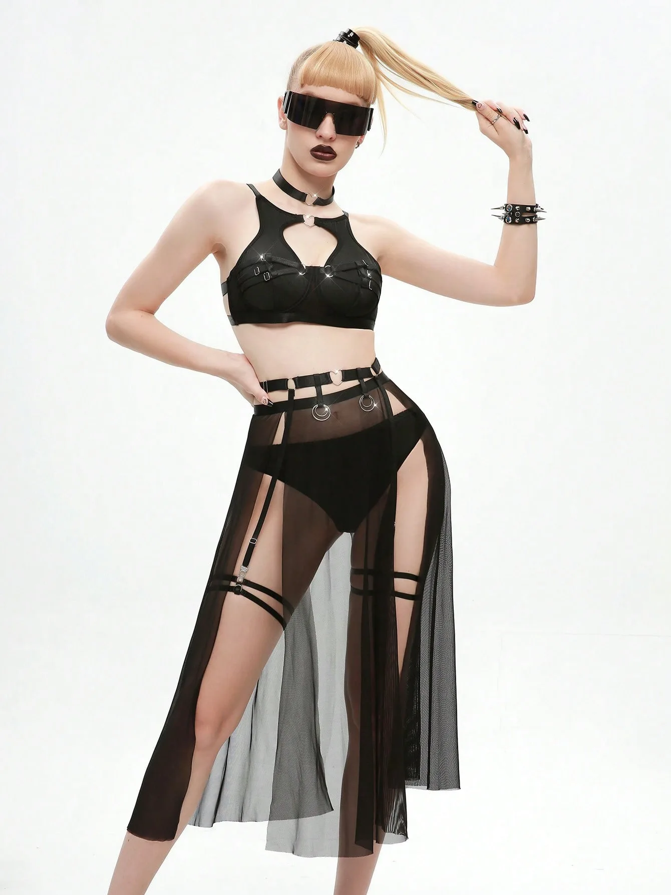 3 Pieces One Shoulder Bikini 2025 Women With Dress Swimsuit Female Solid Swimwear Summer Beach Wear Bathing Swimming Swim Suit