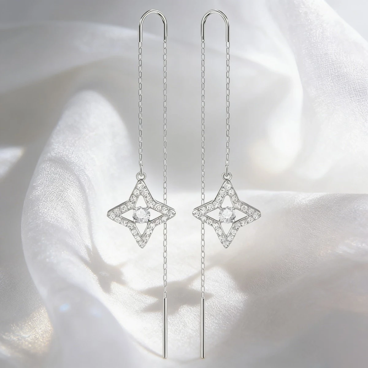 

High-end Texture Zircon Earrings Women's Fashion Luxury Style Must-have for Wedding & Banquet