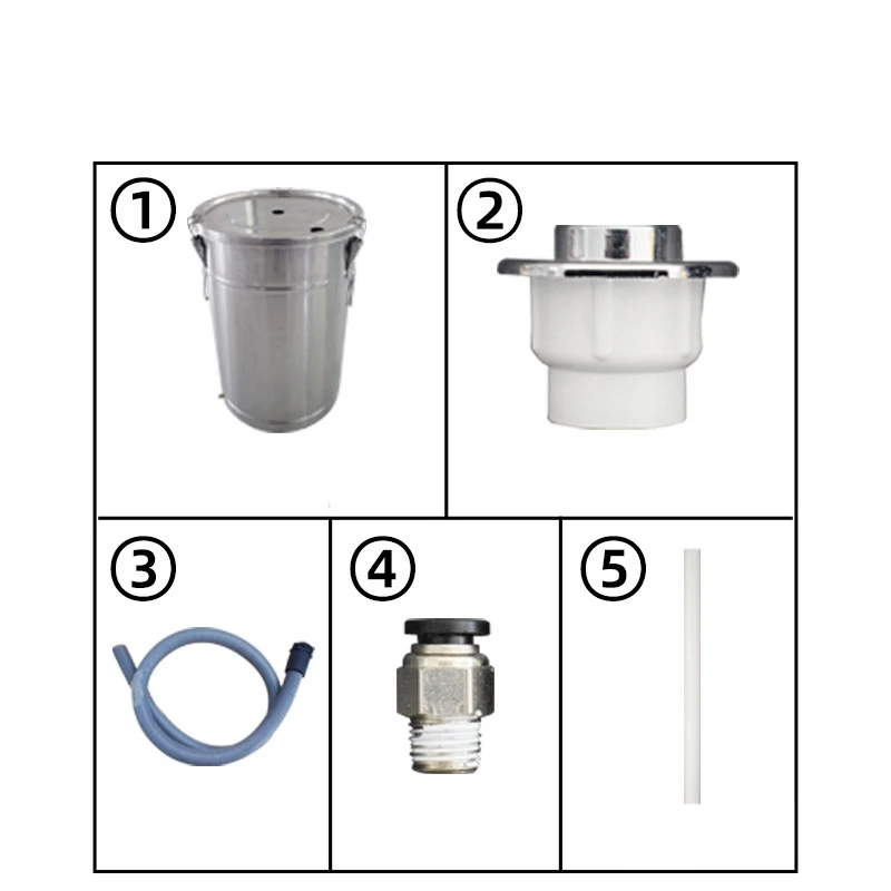 304 Electrostatic Powder Coating Hopper Experiment Mini Small Paint Powder Barrel with Injector and Fluidized Bed