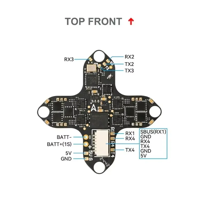 VivaCS1pcs Matrix 1S Brushless Flight Controller 3IN1 1S HD ELRS 2.4GHz For Meteor65Pro O4 Meteor75 Pro O4 Drone Frame