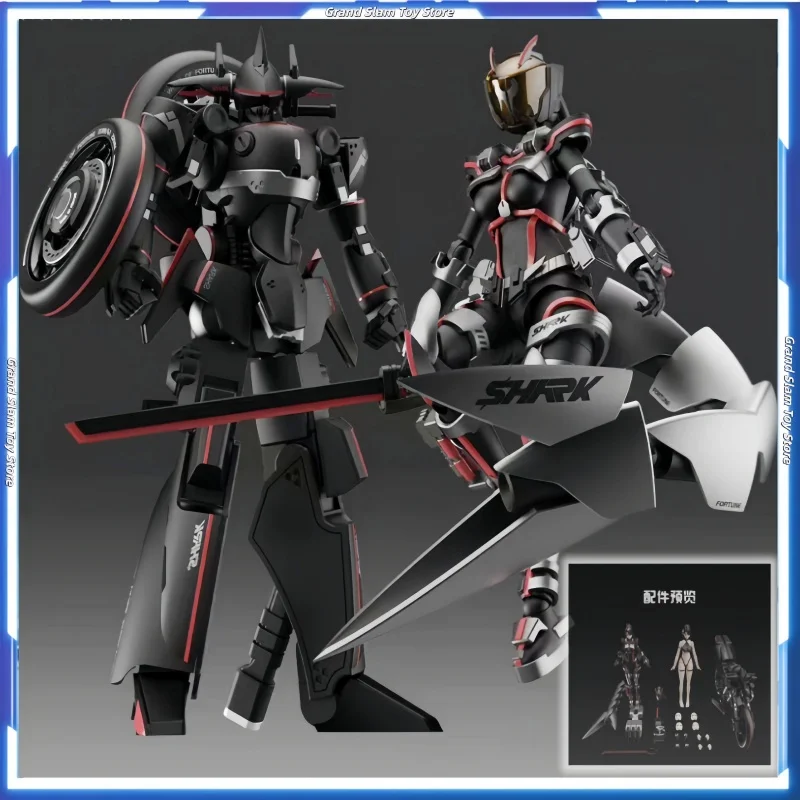 

In Stock Special Edition Yubo Cultural And Creative Cyber Shark War Riding Goddess Shake Guochuang Mecha Assembly Model Gift Toy