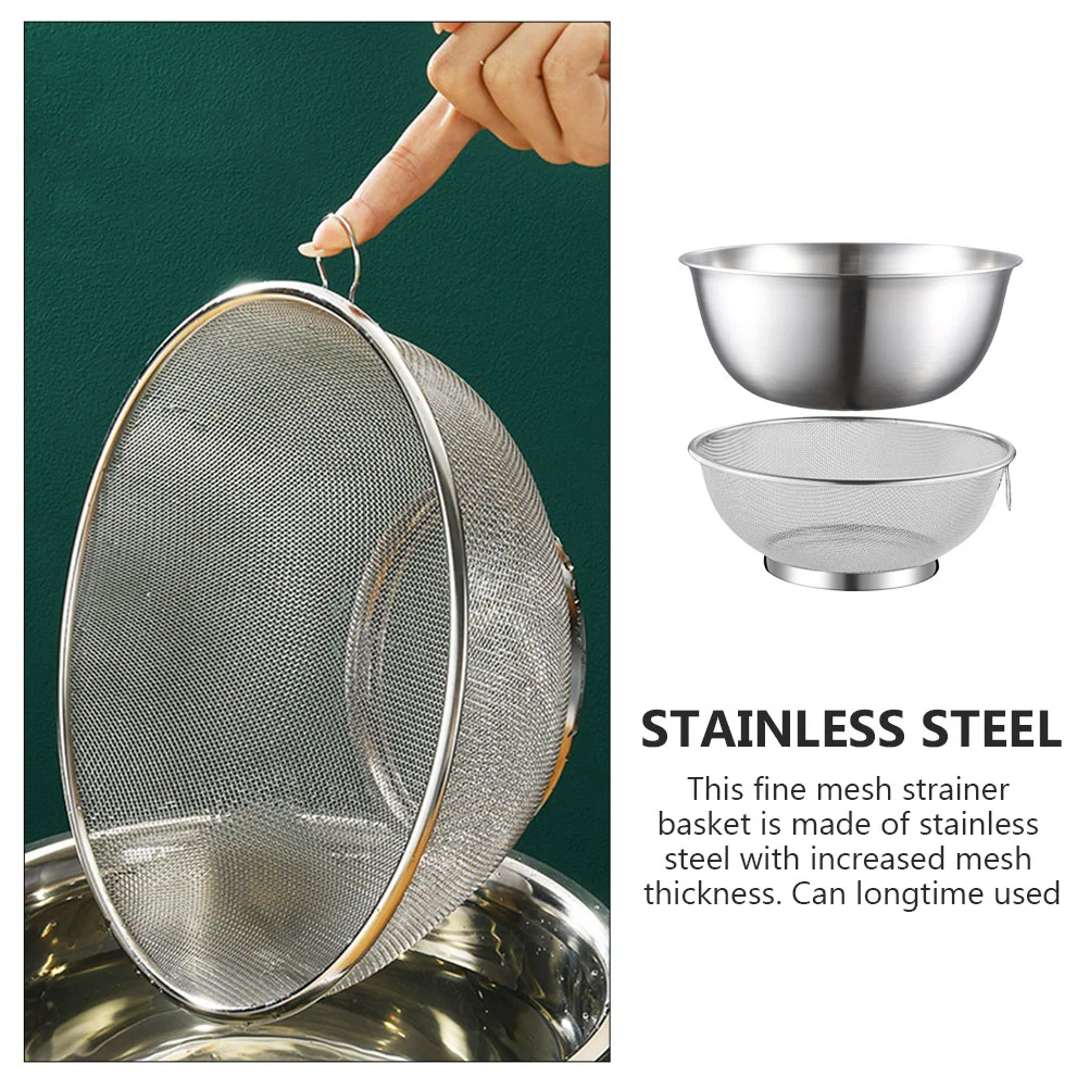 Spaghetti Strainer Stainless Steel Drain Basket Kitchen Basin Rice Washing Artifact Fruit Net