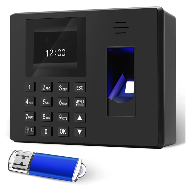 AIAI Fingerprint Clock Finger Scanning And PIN Punch In One, No Monthly Fee Deduction Lunch Time Editor Lacks Punch