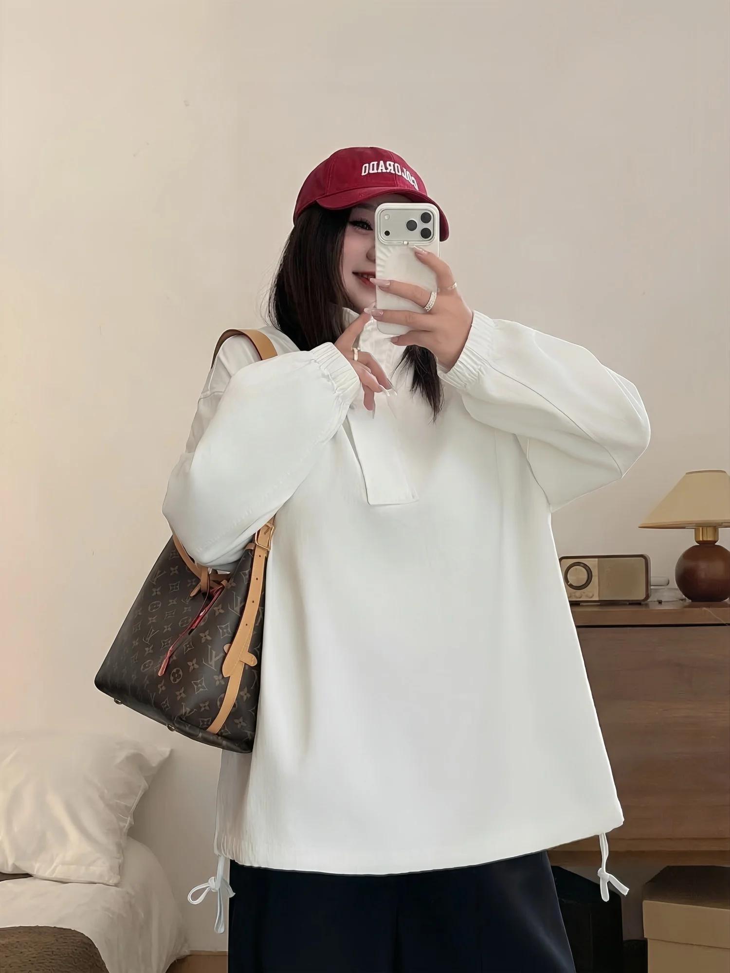 

Casual Loose Long Sleeve Commuter Jacket plus Size Women's Versatile Outerwear Spring New Style Comfortable Cotton Outerwear