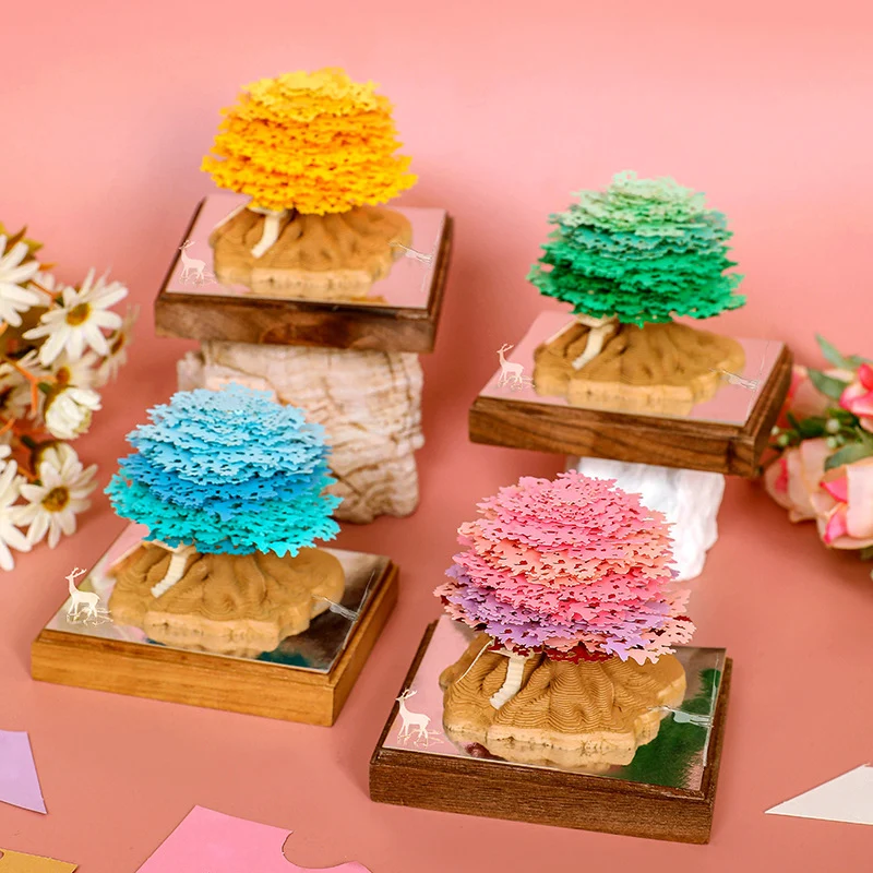 

3D креативный календарь с таймером, еженедельное украшение для рождественской елки 2025 года, настольное украшение с акриловым футляром, светом, бумажной скульптурой, подарок для рукоделия