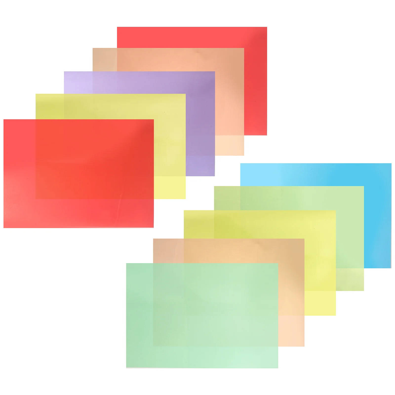 Gekleurde cellofaanvellen Transparant knutselpapier voor doe-het-zelfprojecten Meerkleurige knutselbenodigdheden Pvc-filmvellen