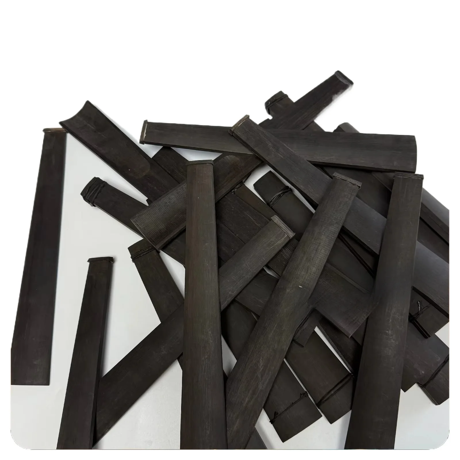10pcs 4/4 Violin Fingerboard With, Black Indonesia Ebony Wood Fretboard, High Quality Violin Making Repair Parts
