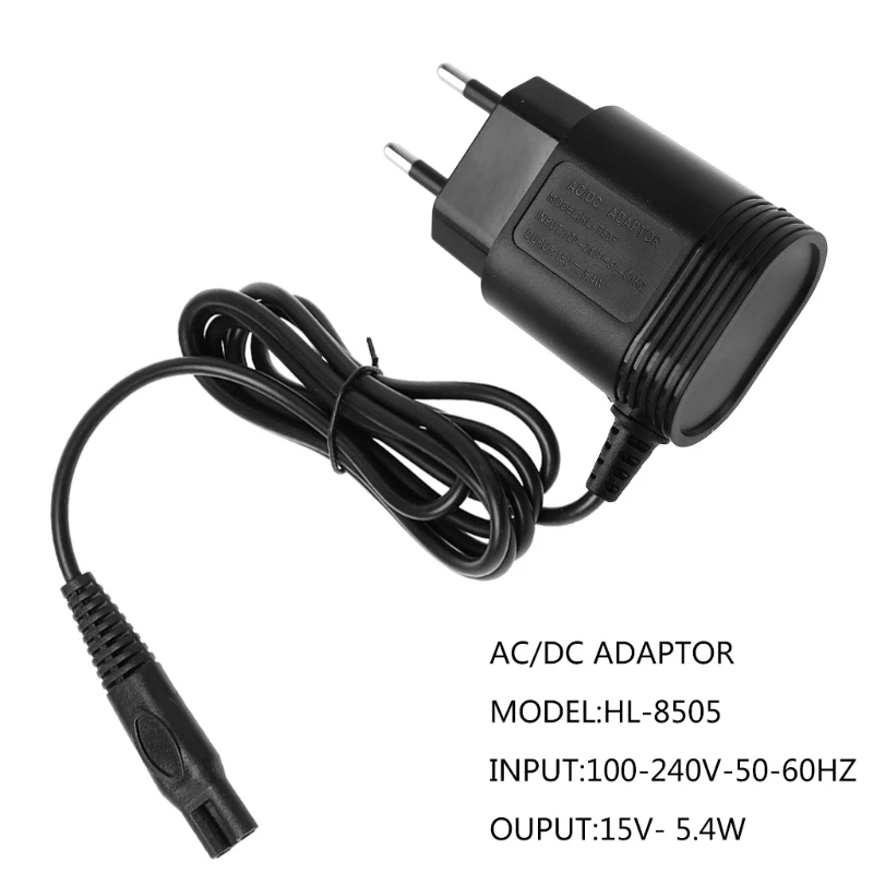 2-Prong EU Plug Power Adapter สำหรับเครื่องโกนหนวด HQ8505/6070/6075/6090 Dropshipping