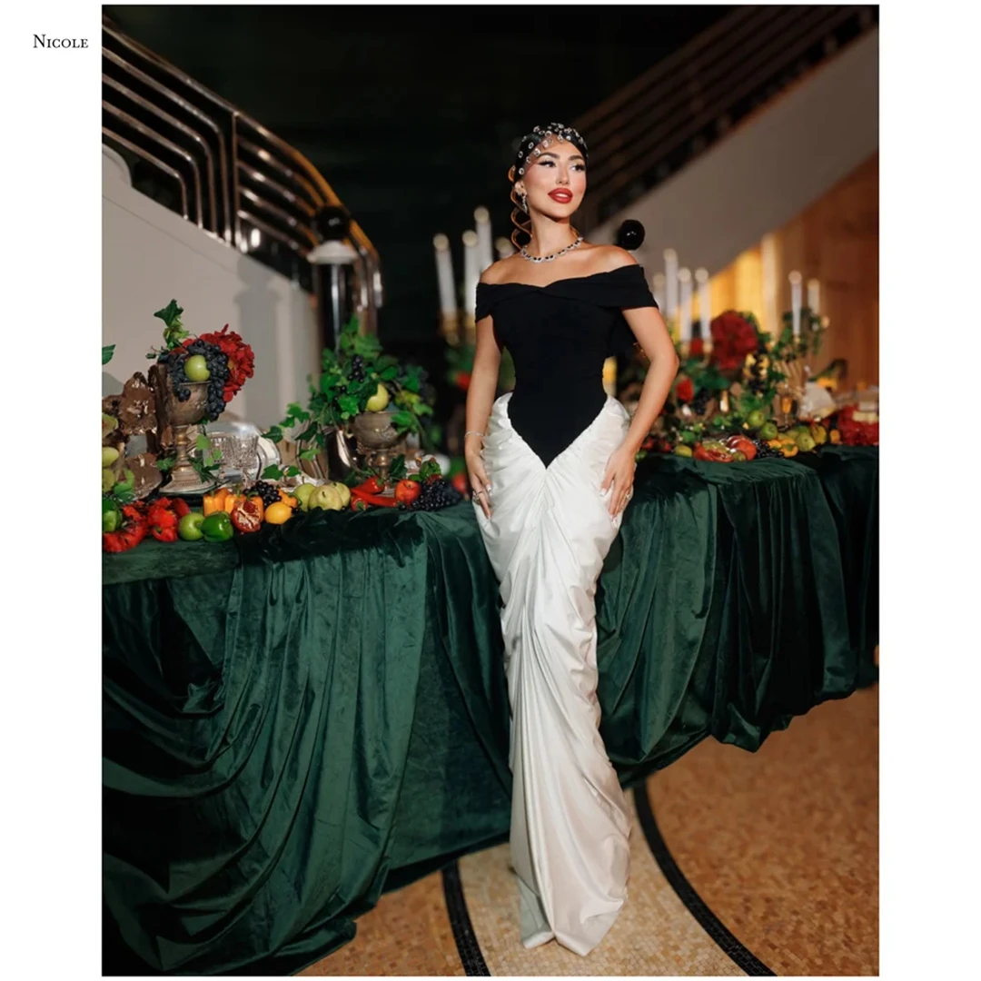 

Nicole Custom Made Luxurious Women's Evening Dresses Luxury 2025 Fishtail Skirt Elegant Gowns Candle Satin Cloth Prom Dress Gala