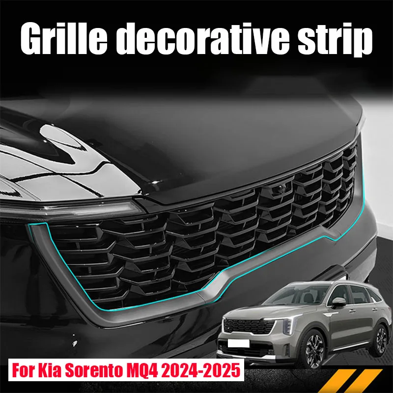 

For Kia Sorento MQ4 2024 2025 Automotive grille decorative strip made of ABS material for exterior modification parts