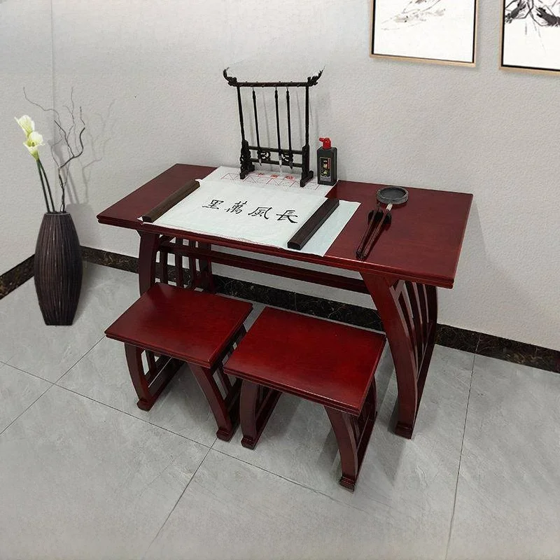 table-et-chaise-de-bureau-en-bois-de-style-ancien-bureau-de-calligraphie-forme-de-selle-style-chinois-classique-salle-de-formation