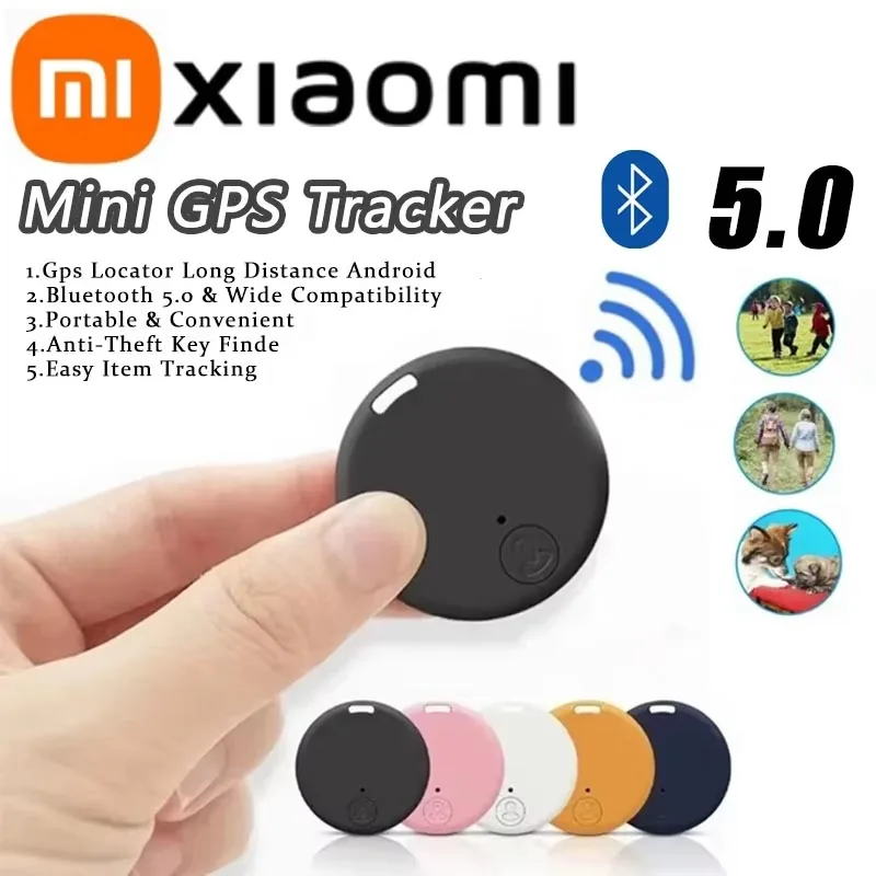 Xiaomi-rastreador Mini GPS con Bluetooth 5,0, dispositivo antipérdida con etiqueta de aire, bolsa para mascotas y niños, seguimiento de billetera, localizador inteligente IOS y Android