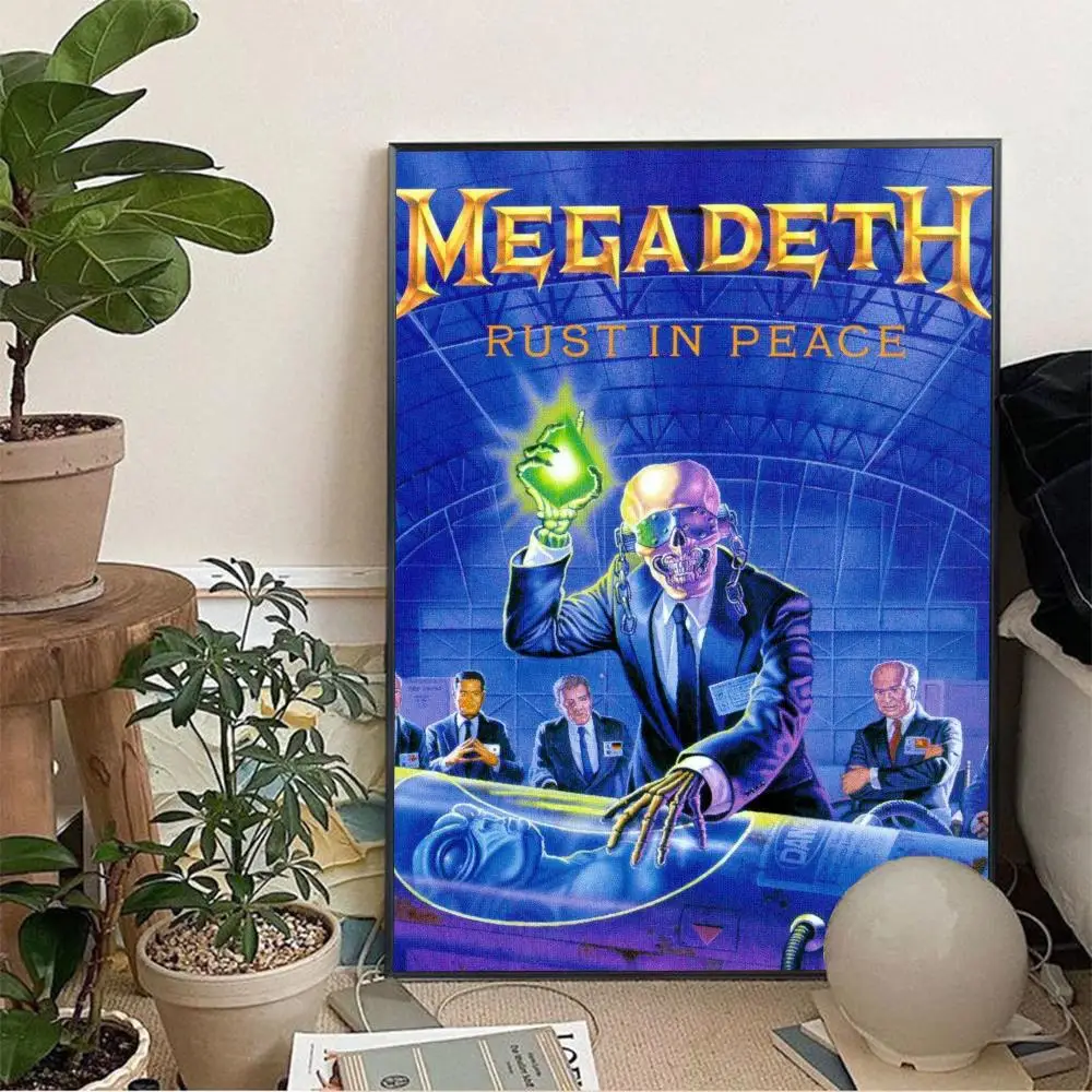 1pc Megadeth Heavy Metal Band Poster Wall Art Home Decor Room Decor Digital Painting Living Room Restaurant Kitchen Art