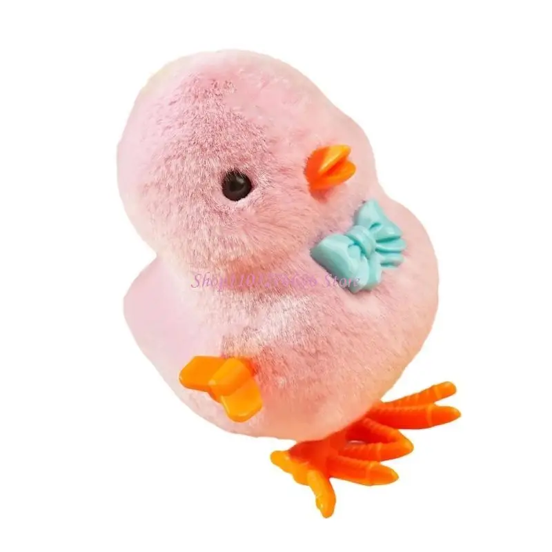 R6FD Pâques Windup Poulet jouet en peluche Jouet pour bébés pour tout-petit favorise l'activité physique Exploration éducation