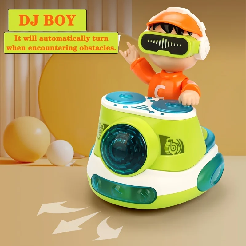 Electric Dancing DJ Boy Toy Will Turn Turn Music Lighted Toys Rock DJ Playing Electronic Music Boy Thanksgiving Halloween Gifts