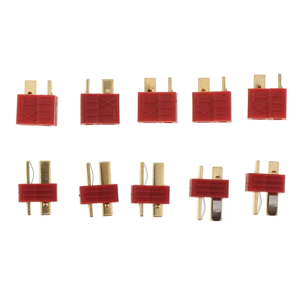 

5pair T Plug Connector Deans Style Male Female for RC Lipo Battery ESC Helicopter Accessories