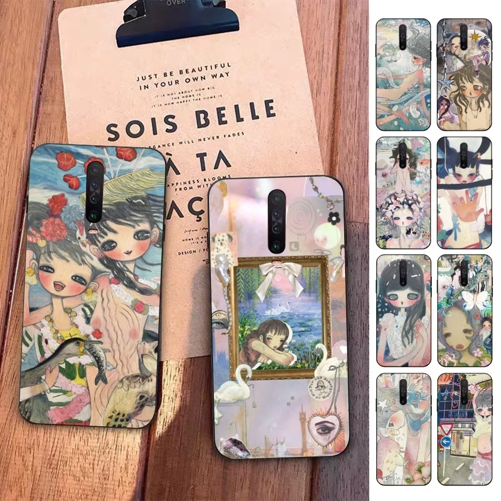 Aya Takano art Phone Case For Redmi 5 6 7 8 9 10 plus pro 6 7 8 9 A GO K20 K30 K40 pro plus F3 Fundas