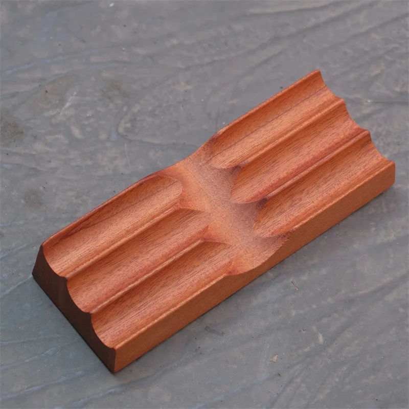 Three-channel Pen Rest Fountain Pen Shelving Table Display Stand Three-channel Mahogany Wood For Jinhao/Majohn/Hongdian