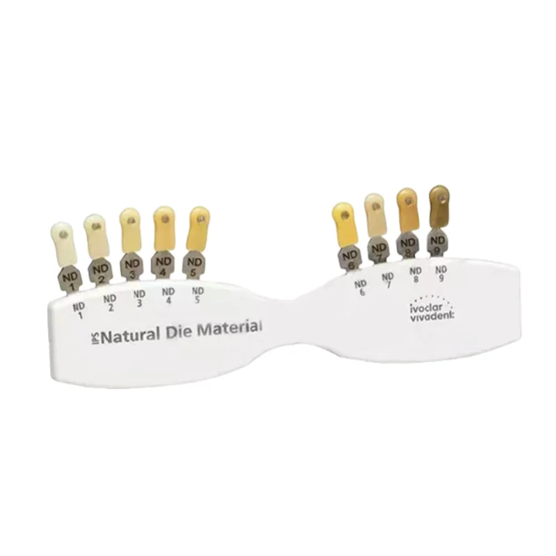 

Стоматологические зубья AD Shade Guide материал ND1-9 Abutment 9 цветов с прозрачной коробкой для хранения