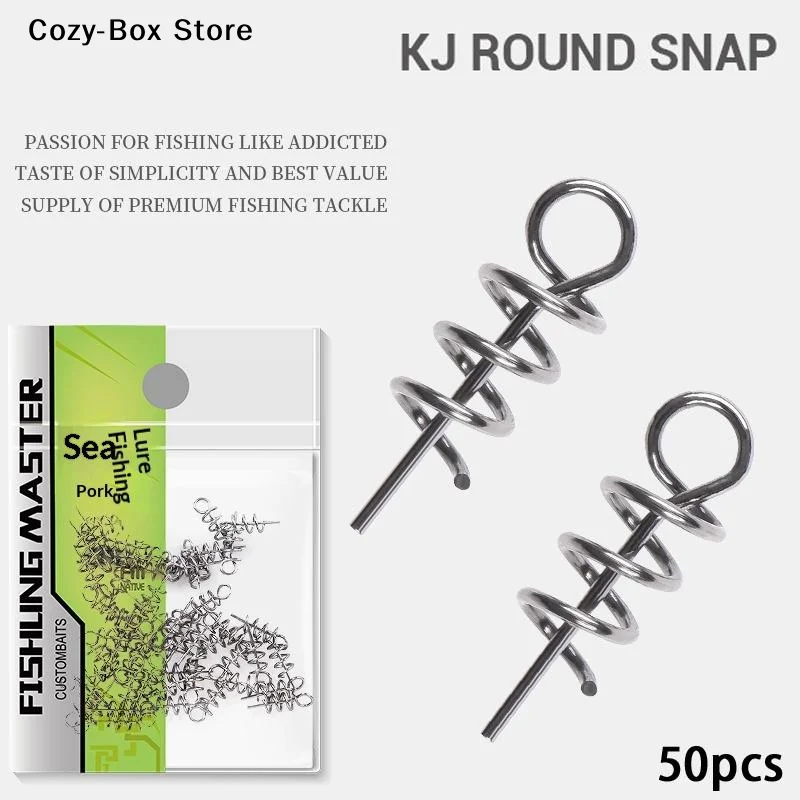[ZY]Stainless Steel Fishing Pins Spring Twist Lock Fishing Hook Tool Centering Pins Fixed Latch Needle For Soft Lure Bait Worm