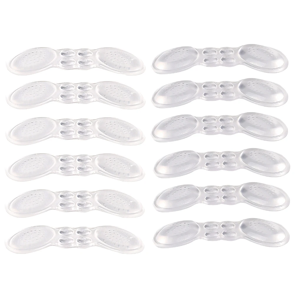 

6pcs Anti-Drop Pads Transparent Self-Adhesive Wear-Resistant Shoe Heel Cushion For High Heels Flats Protective Insoles Foot