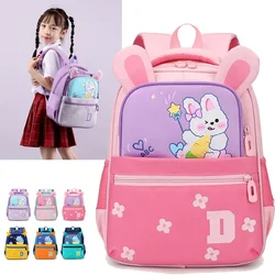 Mochilas escolares para niños pequeños, mochila ligera con diseño de dinosaurio, conejo, guardería