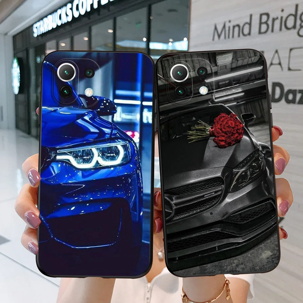 For xiaomi Mi 11 / Mi 11 Lite 5G NE 4G Case Cover xiaomi11 black tpu case Luxury cars cool