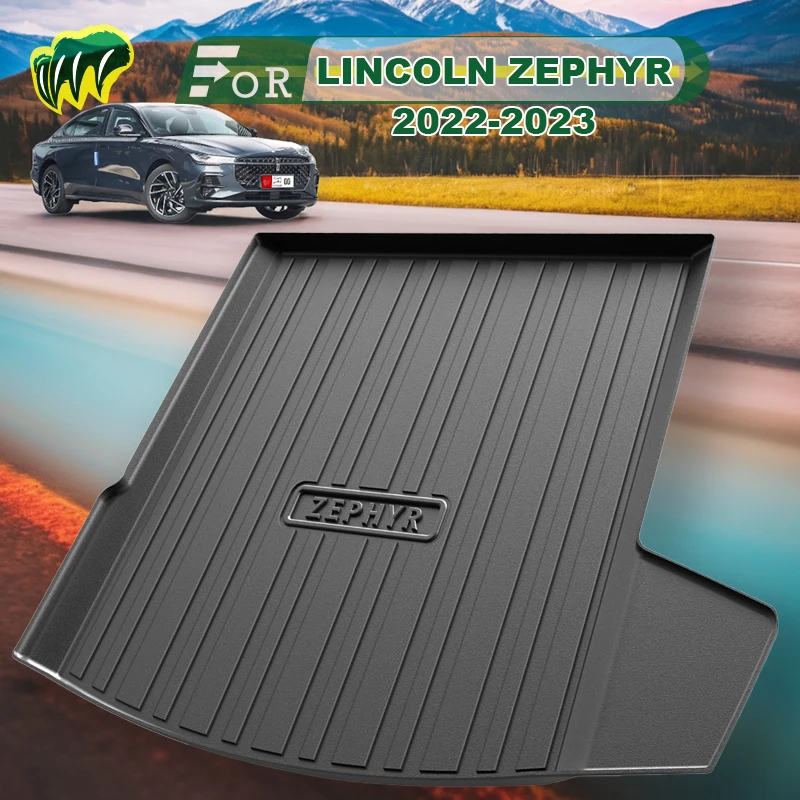 

For LINCOLN Z 2022-2023 TPE Custom Fit Car Trunk Mat All Season Black Cargo Mat 3D Shaped Laser Measured Trunk Liners