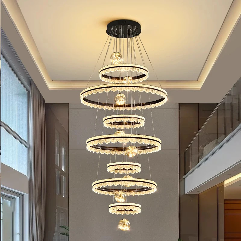 

Italian High-end LED Crystal Chandelier Living Room Restaurant Bedroom Villa Hotel Lobby Luxury Pendant Lamp Home Decor Lighting