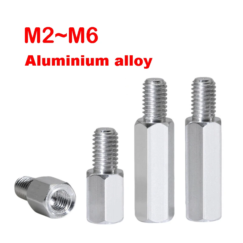 3/5Pcs Aluminium Alloy Standoff PCB Support M2 M2.5 M3 M4 M5 M6 Male Female Hex Board Spacing Screw PCB Motherboard Rack Stud
