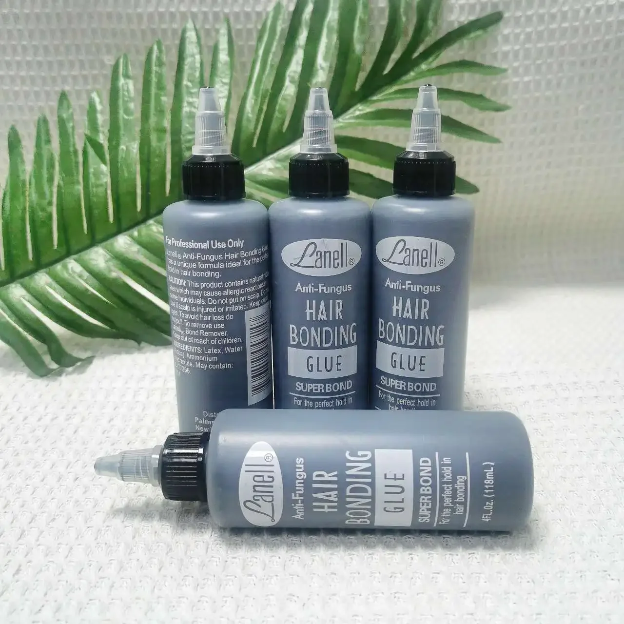 4 oz 118ml gel rambut hitam perekat super kuat, anti jamur dan gel rambut dengan daya rekat kuat, dirancang khusus untuk wig, lembut dan tidak