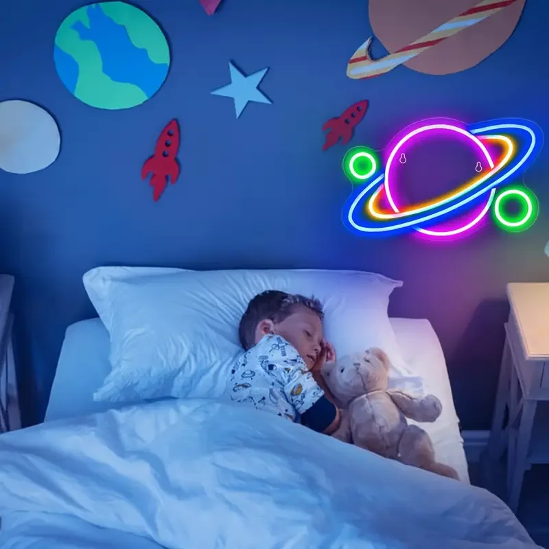 سحابة شكل LED النيون ضوء الليل ديكور للتعليق على الحائط ضوء النيون تسجيل حفل زفاف غرفة نوم الديكور USB بالطاقة #3