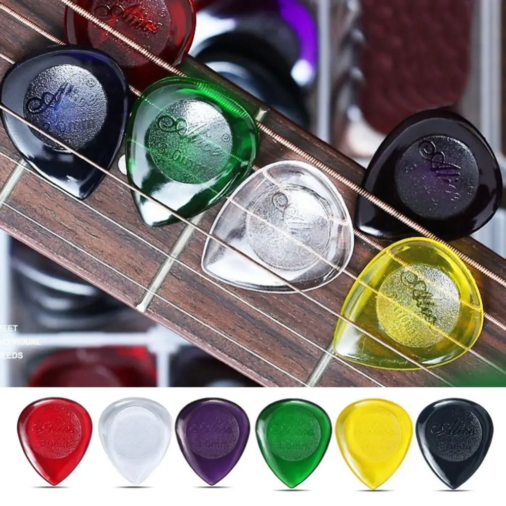 6Pcs High Quality ABS Guitar Picks Stubby Fast Picking Electric Bass Guitar Pick Durable 1/2/3mm Guitar Accessories