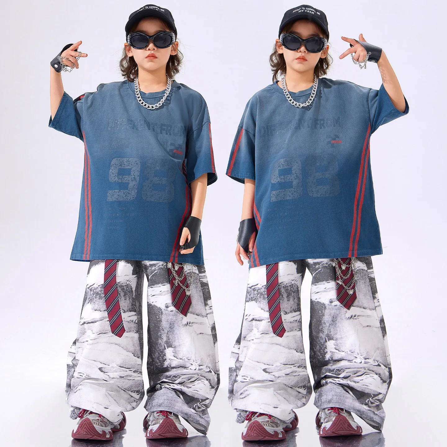 

Boys Ballroom Dance Suits Kids Cool Hip Hop Clothing Kpop Outfits Children Jazz Dance Costume Stage Performance Wear SL15547
