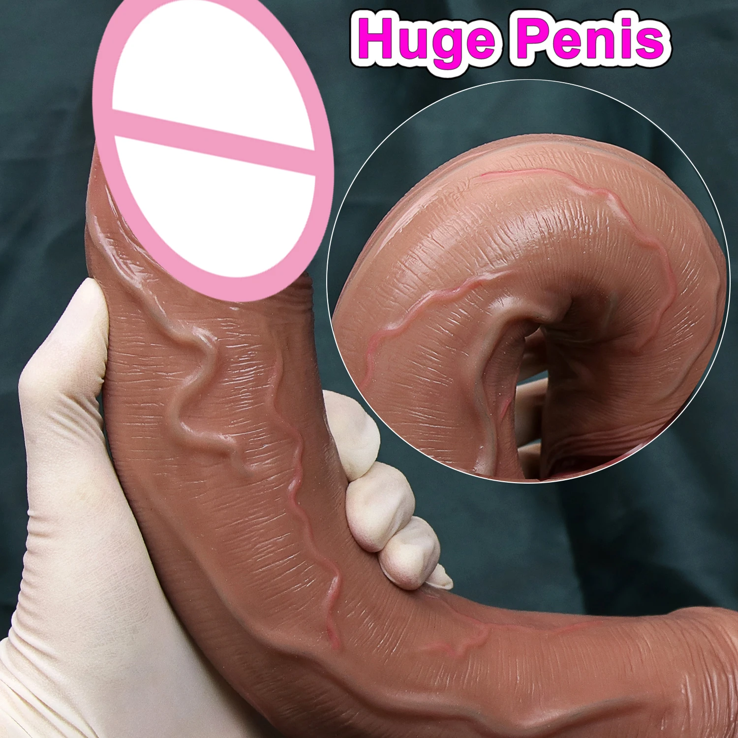 Skin Feel Realistic Glans Flesh Dildo Suction Cup Big Cock  Adult Sex Toy for Women Soft Double Silicone Masturbators Penis Big