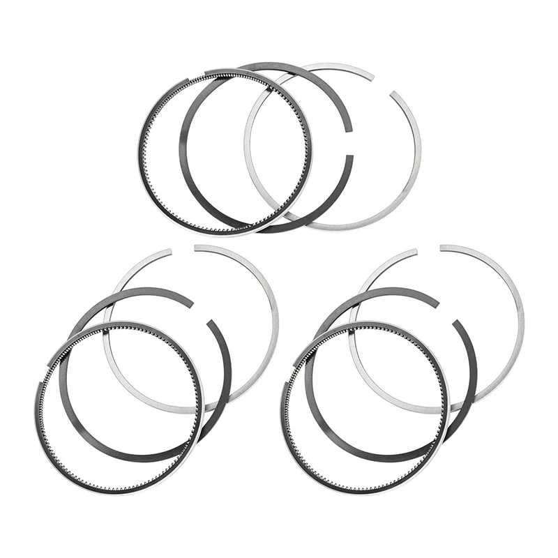 3 Sets Piston Rings Set Compatible with Yanmar Engine 3D84 3T84HLE 3T84 3TNV84 3TNE84