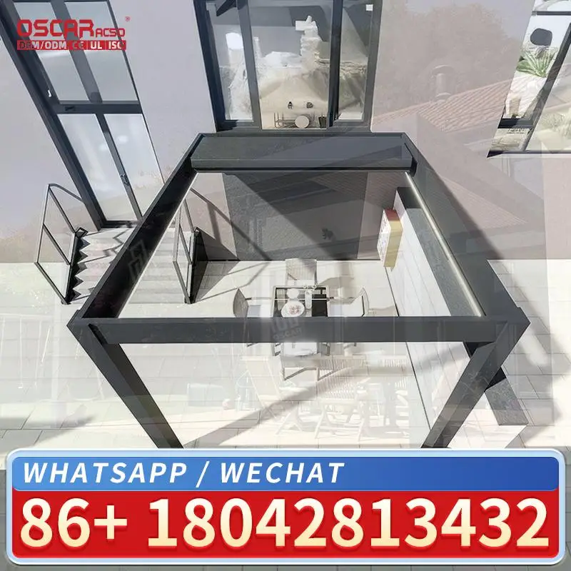 3x3 3x4 4x4 6x4 m Factory Modern Outdoor Bioclimatic Aluminum  Louver Pergola