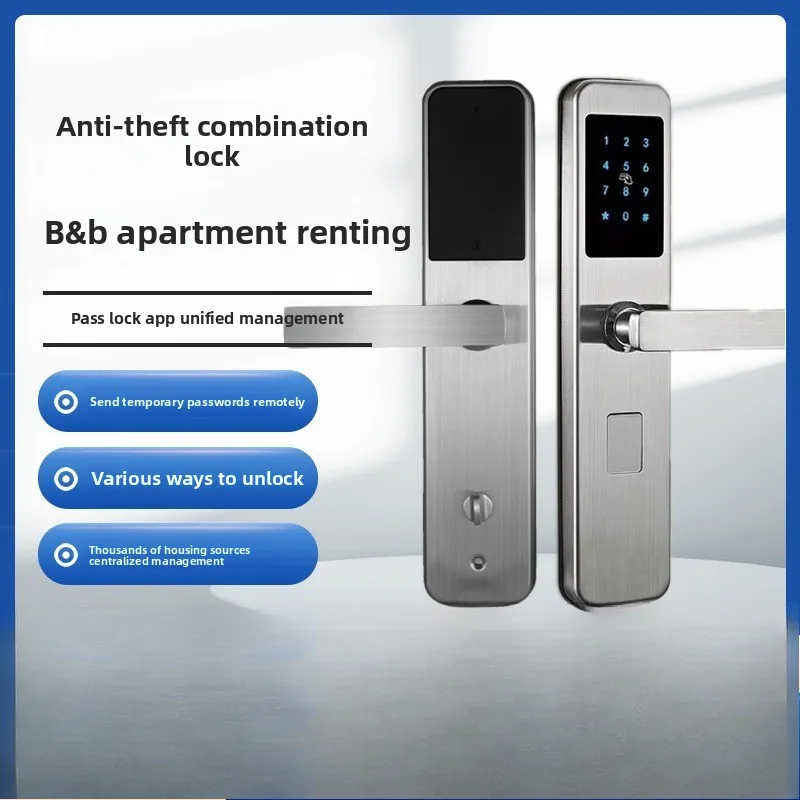 

304 Stainless Steel Anti-theft Password Door Lock Apartment B & B Smart Card Lock APP Bluetooth